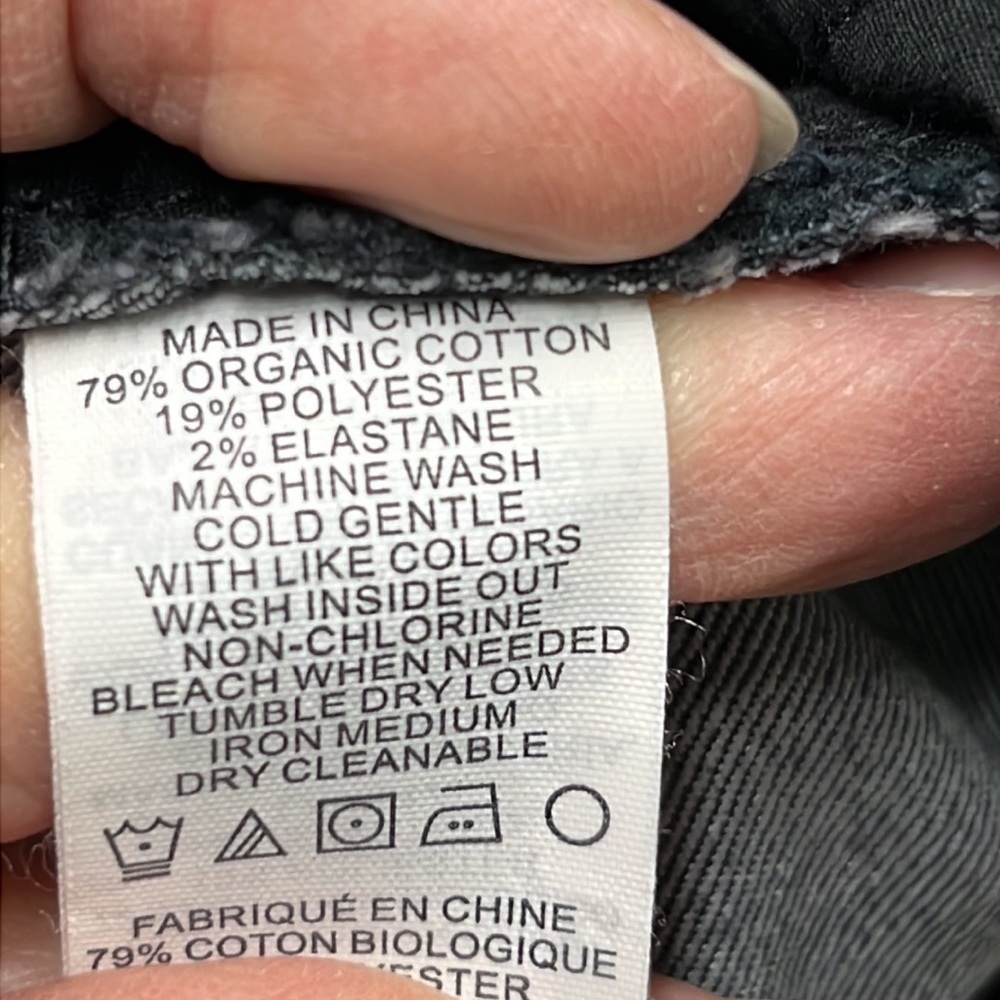 PRANA Jada Grey/Charcoal Demin 5 Pocket Straight Leg Organic Cotton Jean SZ 8/29 - Picture 14 of 16